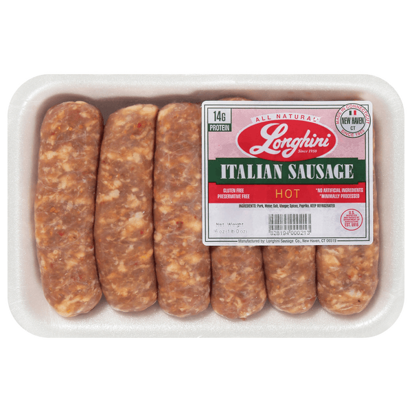 Longhini Natural Hot Italian Sausage