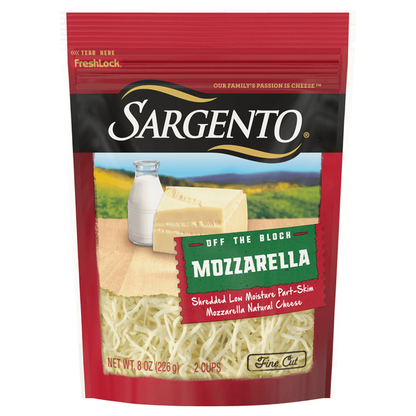 Sargento Off The Block Part-Skim Fine Cut Shredded Mozzarella Cheese