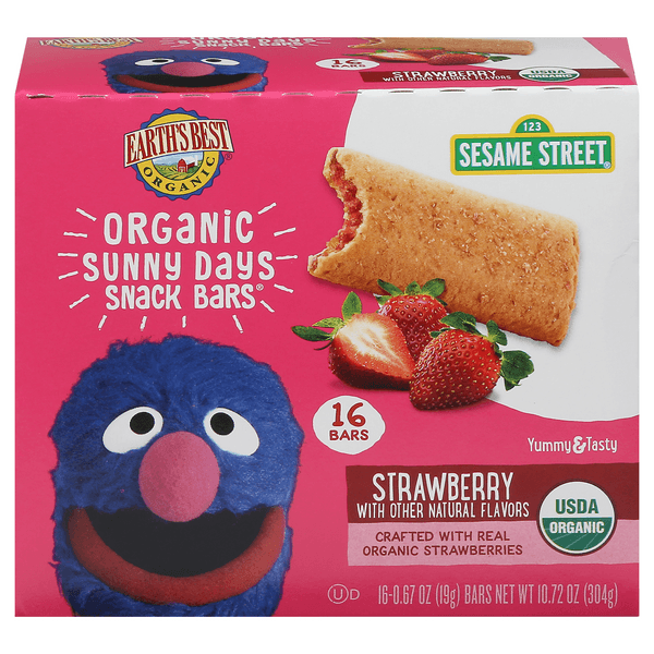 Earth'S Best Sunny Days Snack Bars Strawberry Organic