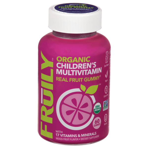 Fruily Children'S Multivitamin Gummies Mixed Fruit Flavor Organic