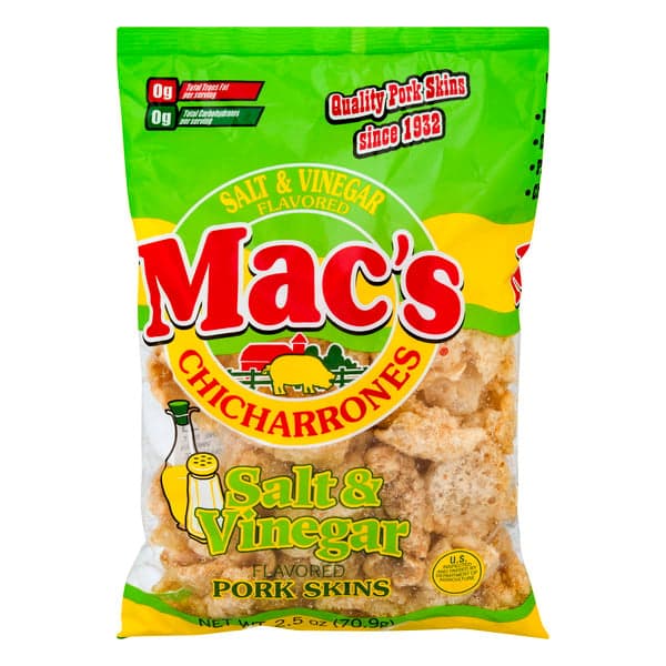 Mac'S Chicharrones Pork Skins Salt & Vinegar