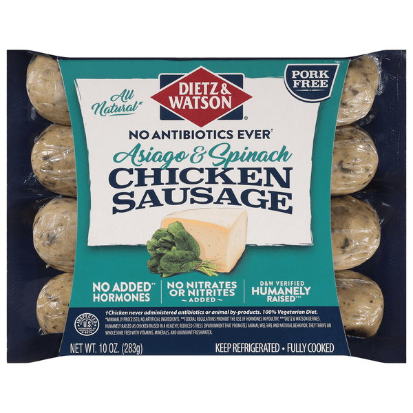 Dietz & Watson Orignals Sausage Chicken Asiago & Spinach