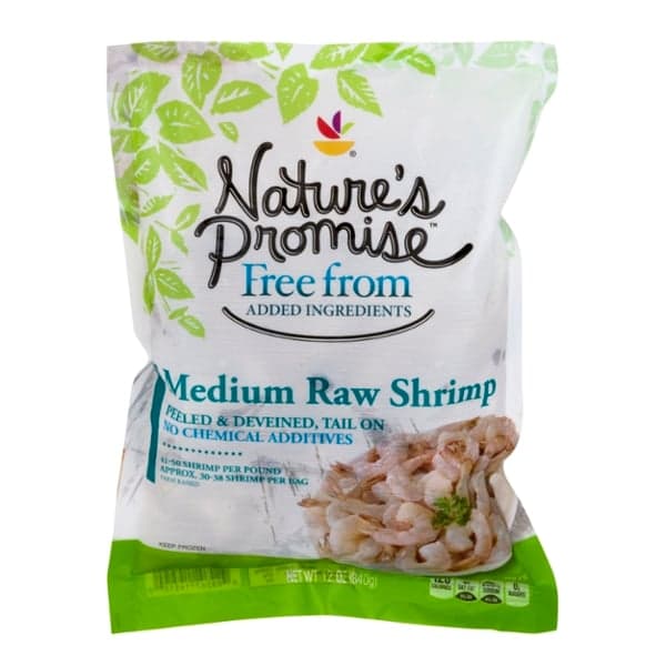 Nature'S Promise Raw Tail-On Peeled Medium Shrimp 41- Per