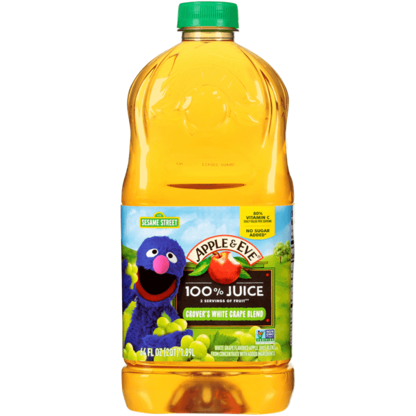 Apple & Eve 100% Grover'S White Grape Juice Sesame Street