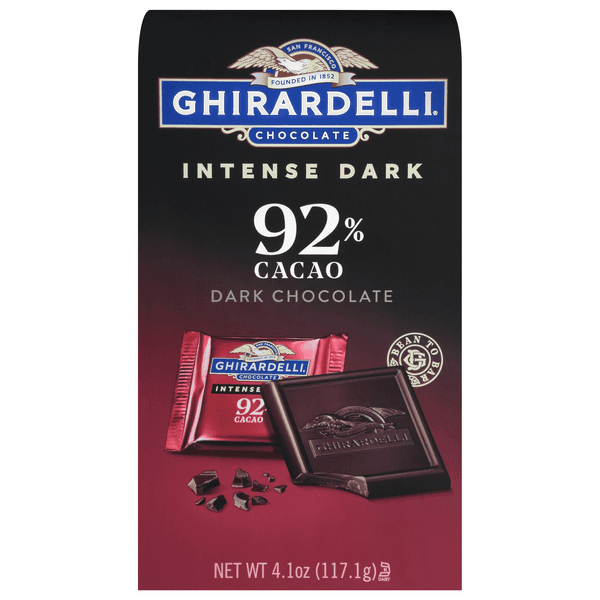 Ghirardelli Squares Intense Dark Chocolate Candy 92% Cacao