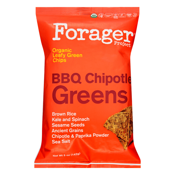 Forager Project Leafy Green Chips Bbq Chipotle Greens Organic Gluten Free