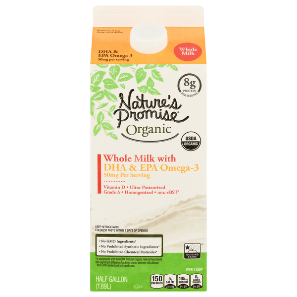 Nature'S Promise Organic Vitamin D Whole Milk With Dha & Epa Omega