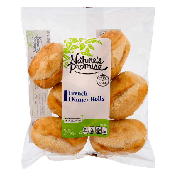 Nature'S Promise Free From French Take & Bake Dinner Rolls Fat Free