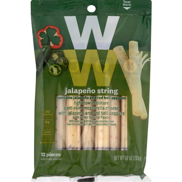 Ww (Weight Watchers) Mozzarella String Cheese Jalapeno Gluten Free