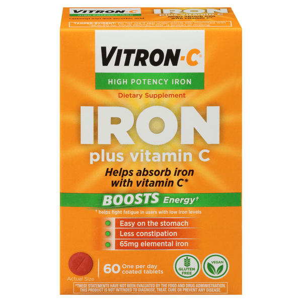 Vitron-C High Potency Iron Plus Vitamin C Dietary Supplement