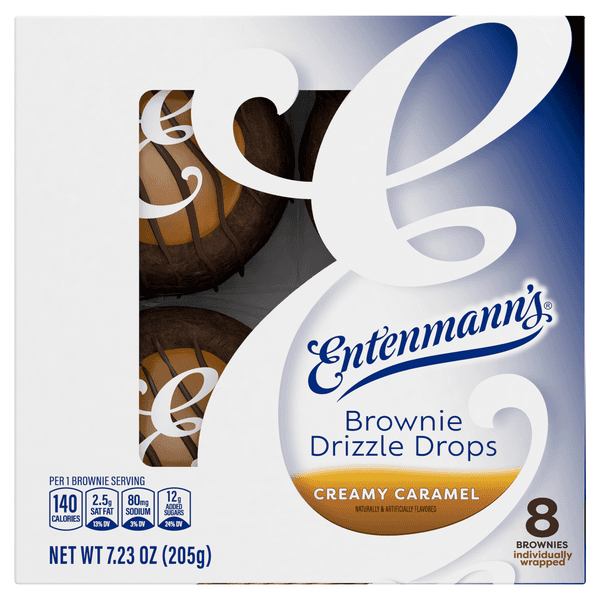 Entenmann'S Brownie Drizzle Drops Creamy Caramel