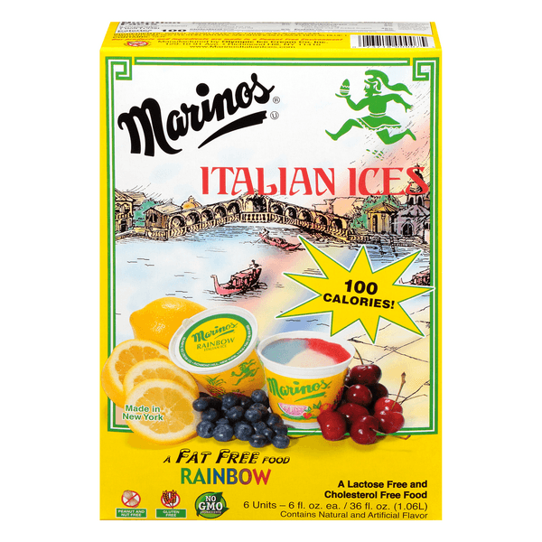 Marianos Fat Free Rainbow Italian Ices