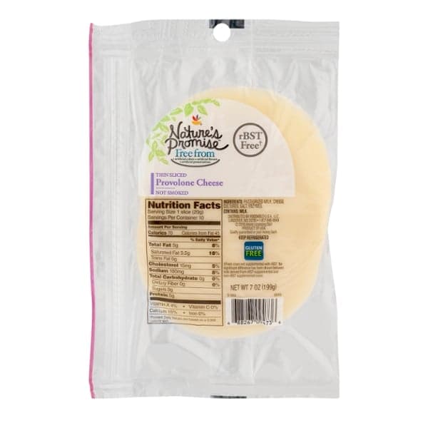 Nature'S Promise Provolone Cheese Not Smoked Thin (Pre-Sliced