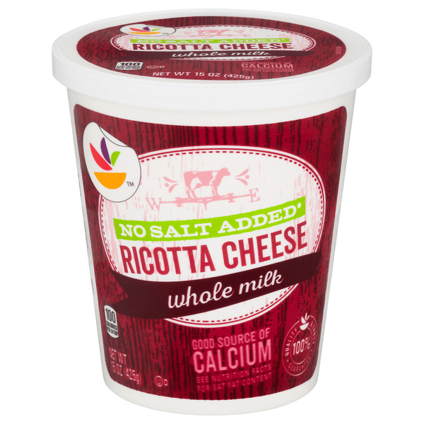 Stop & Shop No Salt Added Whole Milk Ricotta Cheese