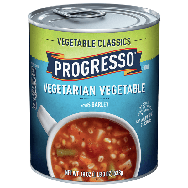 Is it Eggless? Progresso Vegetable Classics Soup Vegetarian Vegetable With Barley