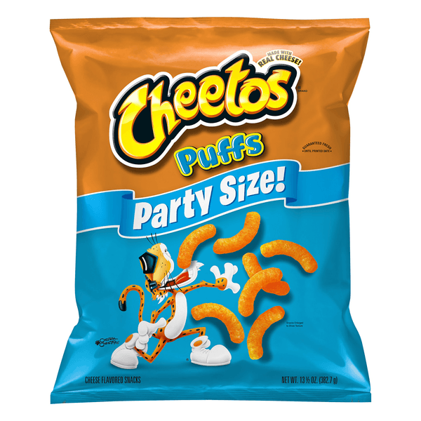 Cheetos Snacks Cheese Flavored Puffs Party Size