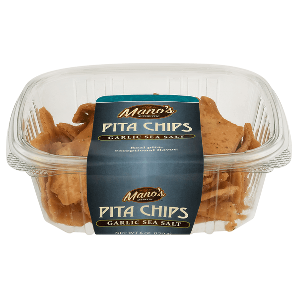 Mano'S Pita Chips Garlic Sea Salt