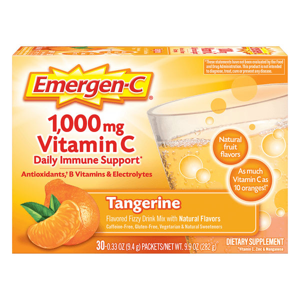 Emergen-C Tangerine Dietary Supplement Fizzy Drink Mix With Vitamin C