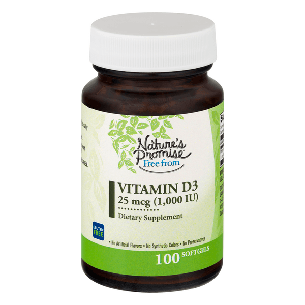 Nature'S Promise Free From Vitamin D3 25 Mcg (1,000 Iu) Softgels