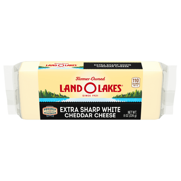 Land O Lake Wisconsin Extra Sharp White Cheddar Cheese Block