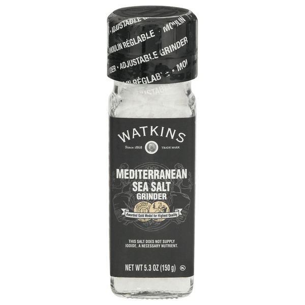 Watkins Mediterranean Sea Salt Grinder Organic
