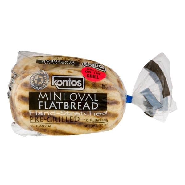 Kontos Mini Oval Flatbread Pre-Grilled