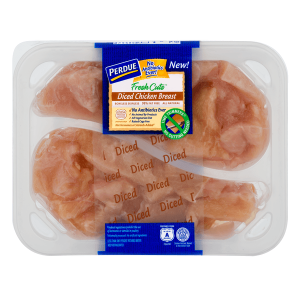 Perdue Fresh Cuts Chicken Breast Boneless Skinless Diced 98% Fat Free