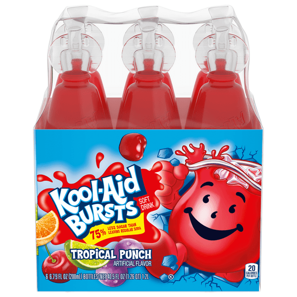 Kool-Aid Bursts Tropical Punch Artificially Flavored Soft Drink Bottles