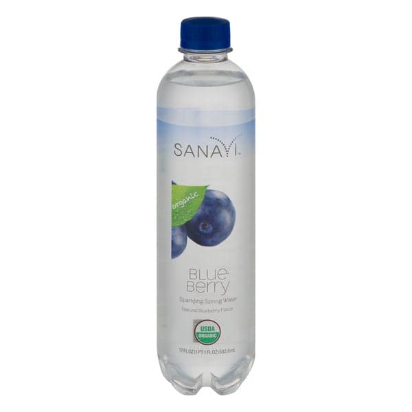 Sanavi Sparkling Spring Water Blueberry Organic