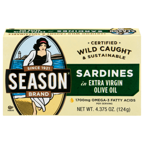 Season Brand Sardines In Extra Virgin Olive Oil Gluten Free