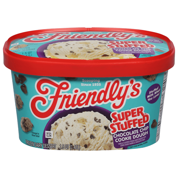 Friendly'S  Dairy Dessert Super Stuffed Chocolate Chip Cookie Dough