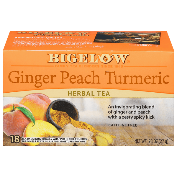 Bigelow Tea Ginger Peach Turmeric Bags