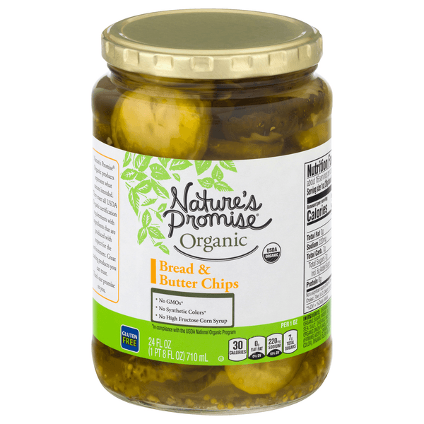 Nature'S Promise Organic Bread & Butter Pickle Chips
