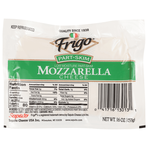 Frigo Low Moisture Part-Skim Mozzarrella Cheese