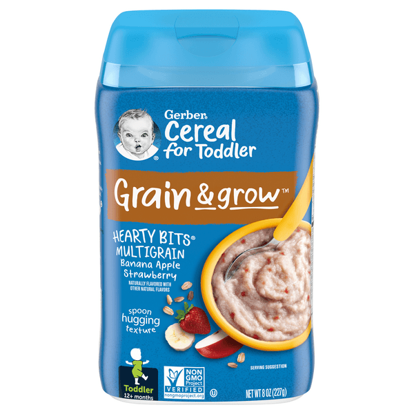 Gerber Cereal For Toddler Hearty Bits Multigrain Banana Apple Strawberry