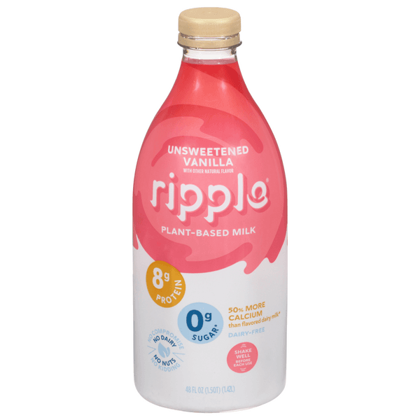 Ripple Plant-Based Dairy Free Unsweetened Vanilla Milk