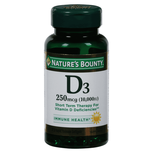 Nature'S Bounty D3-10000Iu Vitamin Supplement Softgels