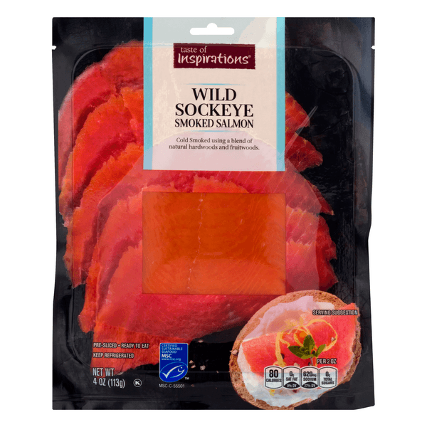 Taste Of Inspirations Wild Smoked Sockeye Salmon Pre-Sliced