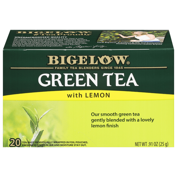 Bigelow Green Tea Bags With Lemon