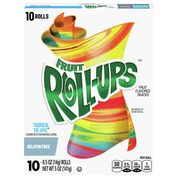 Betty Crocker Fruit Rollups Tropical Fruit Flavored Sncks