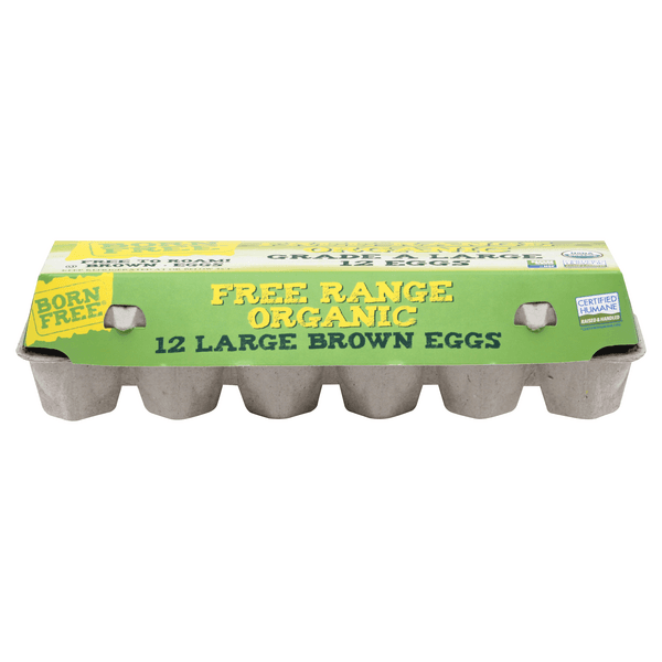 Born Free Range Eggs Large Brown Organic