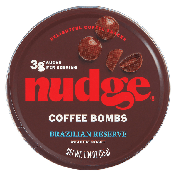 Nudge Coffee Bombs Snacks Brazilian Reserve Medium Roast