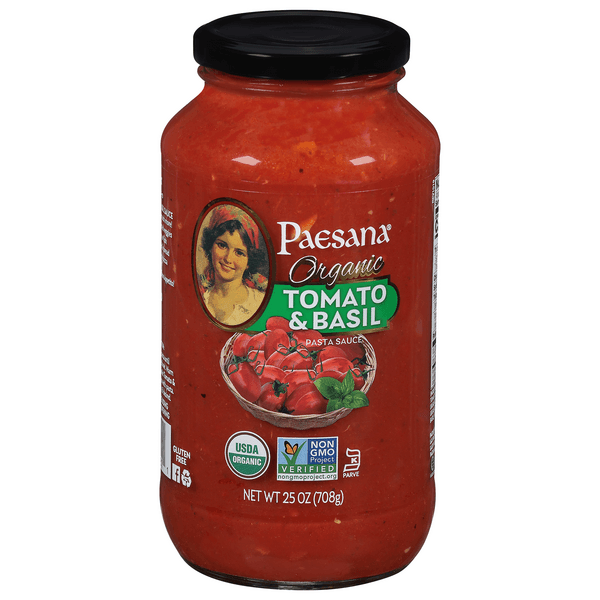 Paesana Premium Organic Pasta Sauce Tomato & Basil
