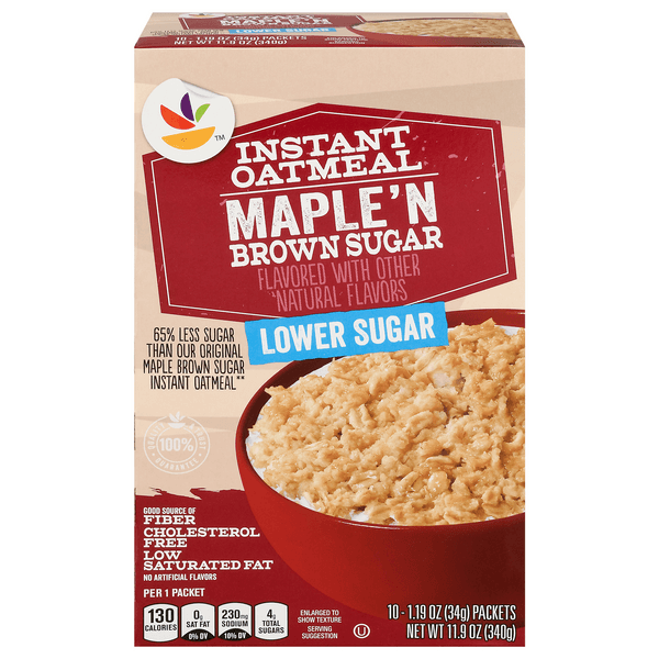 Stop & Shop Instant Oatmeal Maple 'N Brown Sugar Lower Sugar