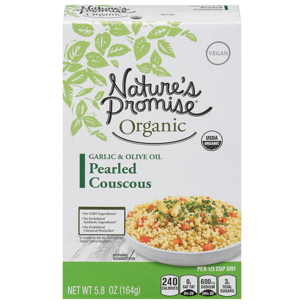 Nature'S Promise Organic Pearled Couscous Garlic & Olive Oil
