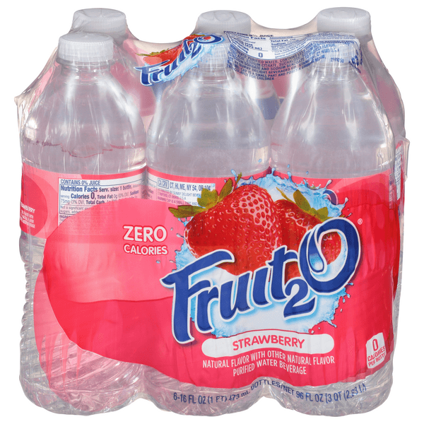 Fruit2O Zero Calories Strawberry Flavored Purified Water Beverage