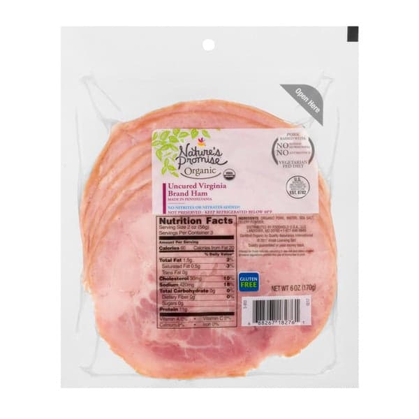 Nature'S Promise Organic Virginia Brand Ham Sliced