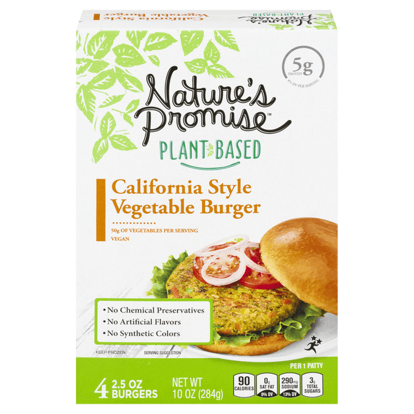 Nature'S Promise Plant-Based California Style Vegetable Burger