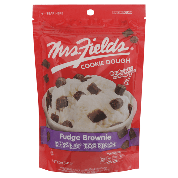 Mrs. Fields Dessert Toppings, Fudge Brownie, Cookie Dough