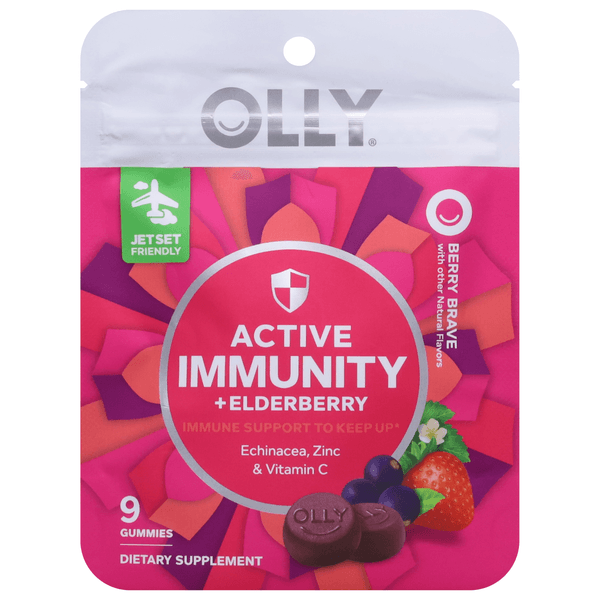 Olly Active Immunity & Elderberry Berry Brave Flavored Gummies